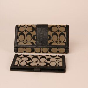 Coach Tri-fold & Checkbook/Cash Holder - Pre-Loved